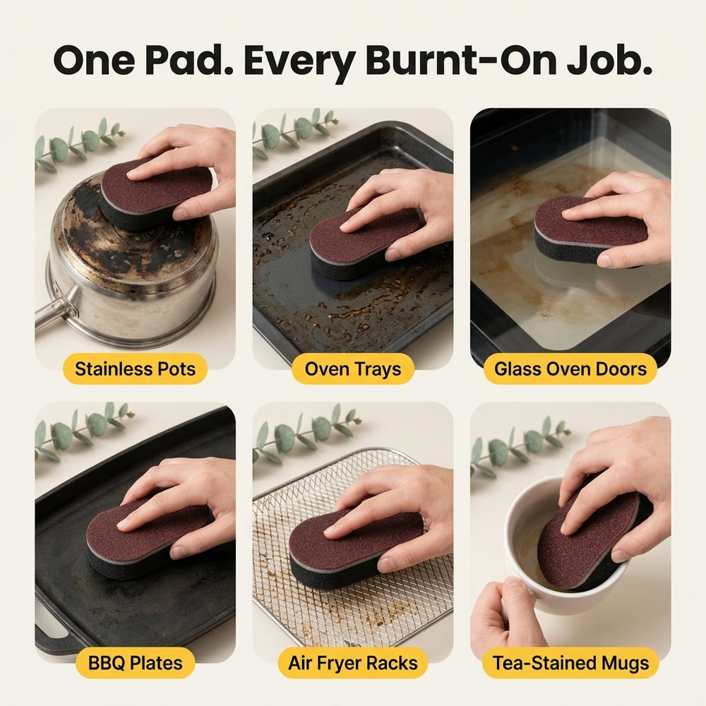 SPONJ on pans, boards and sinks
