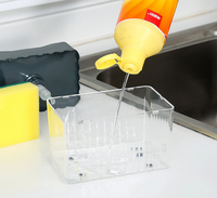 Soap dispenser with sponge caddy angle view
