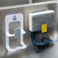 SPONJ Suction Cup Double Drain Storage Rack