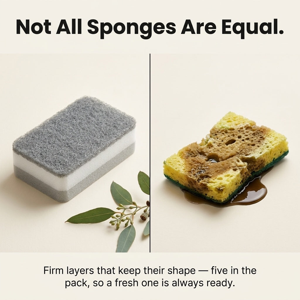 Firm SPONJ sponge vs a crumbling old sponge