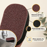 Diamond-grit face and dense sponge back